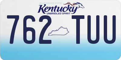 KY license plate 762TUU