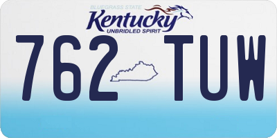 KY license plate 762TUW