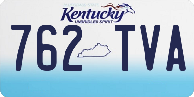 KY license plate 762TVA
