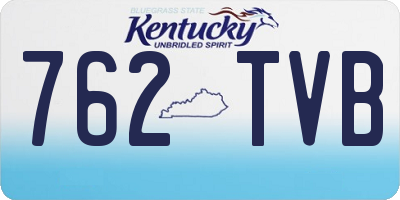 KY license plate 762TVB