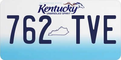 KY license plate 762TVE