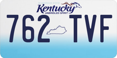 KY license plate 762TVF