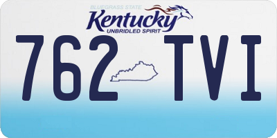 KY license plate 762TVI