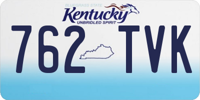 KY license plate 762TVK