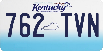 KY license plate 762TVN