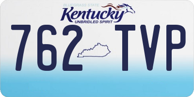 KY license plate 762TVP