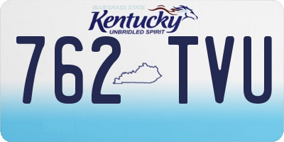 KY license plate 762TVU