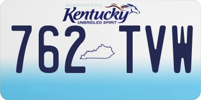KY license plate 762TVW