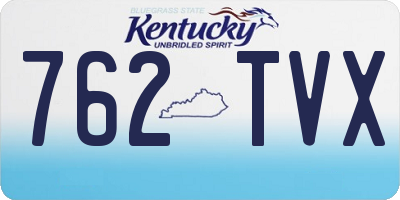 KY license plate 762TVX