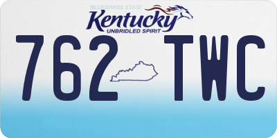KY license plate 762TWC