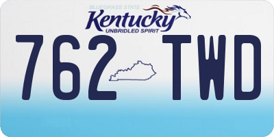 KY license plate 762TWD