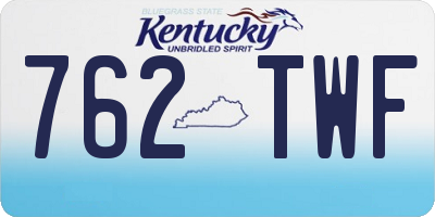 KY license plate 762TWF