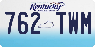 KY license plate 762TWM