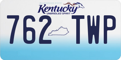 KY license plate 762TWP