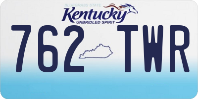 KY license plate 762TWR