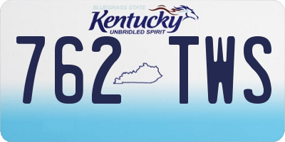 KY license plate 762TWS