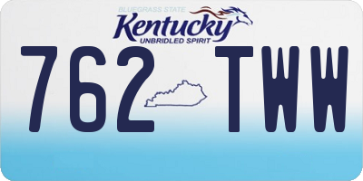 KY license plate 762TWW