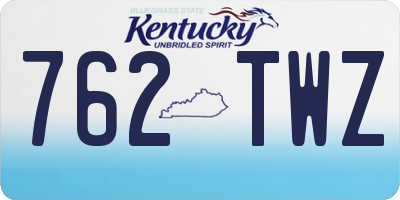 KY license plate 762TWZ