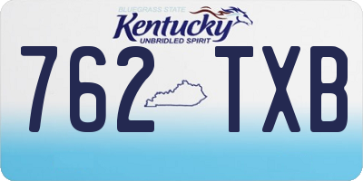 KY license plate 762TXB