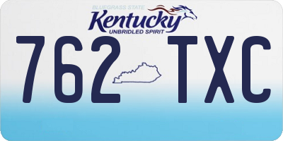 KY license plate 762TXC