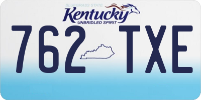 KY license plate 762TXE