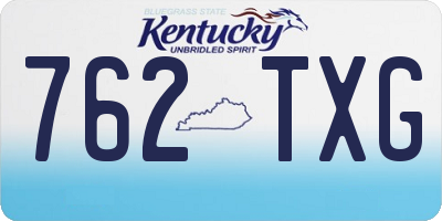 KY license plate 762TXG