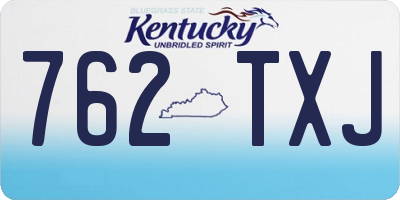 KY license plate 762TXJ