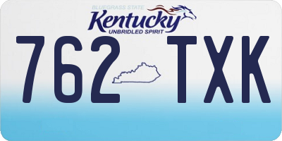 KY license plate 762TXK