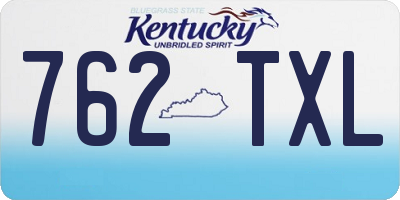 KY license plate 762TXL