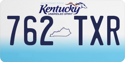 KY license plate 762TXR