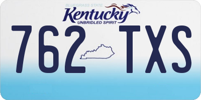 KY license plate 762TXS