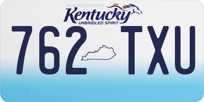 KY license plate 762TXU