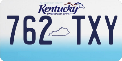 KY license plate 762TXY