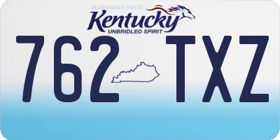 KY license plate 762TXZ