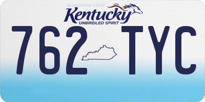 KY license plate 762TYC