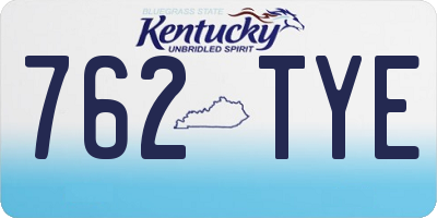KY license plate 762TYE