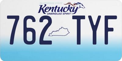 KY license plate 762TYF