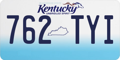 KY license plate 762TYI