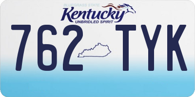 KY license plate 762TYK