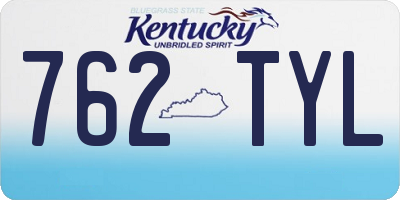 KY license plate 762TYL