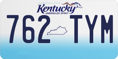 KY license plate 762TYM