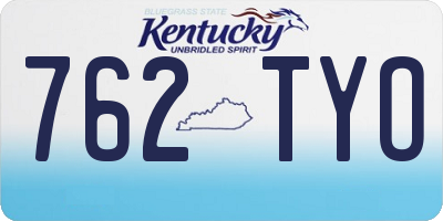 KY license plate 762TYO
