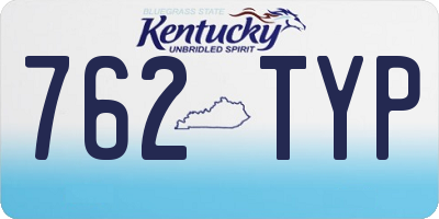 KY license plate 762TYP