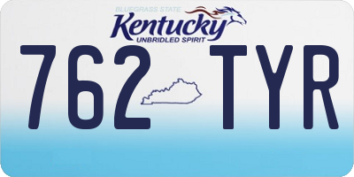 KY license plate 762TYR