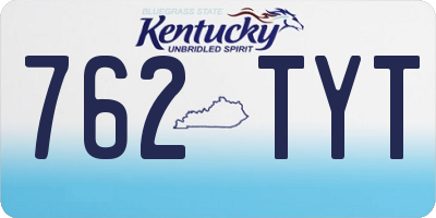KY license plate 762TYT