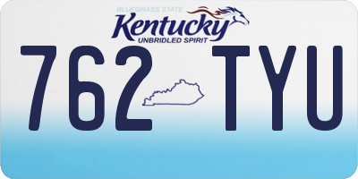 KY license plate 762TYU