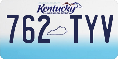 KY license plate 762TYV