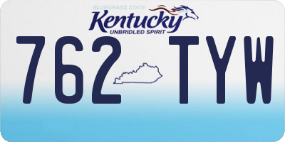 KY license plate 762TYW
