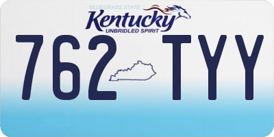 KY license plate 762TYY
