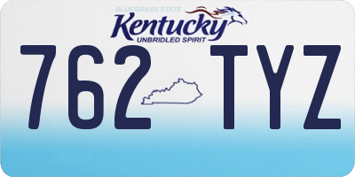KY license plate 762TYZ
